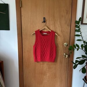 J. Crew Cropped cable-knit sweater shell